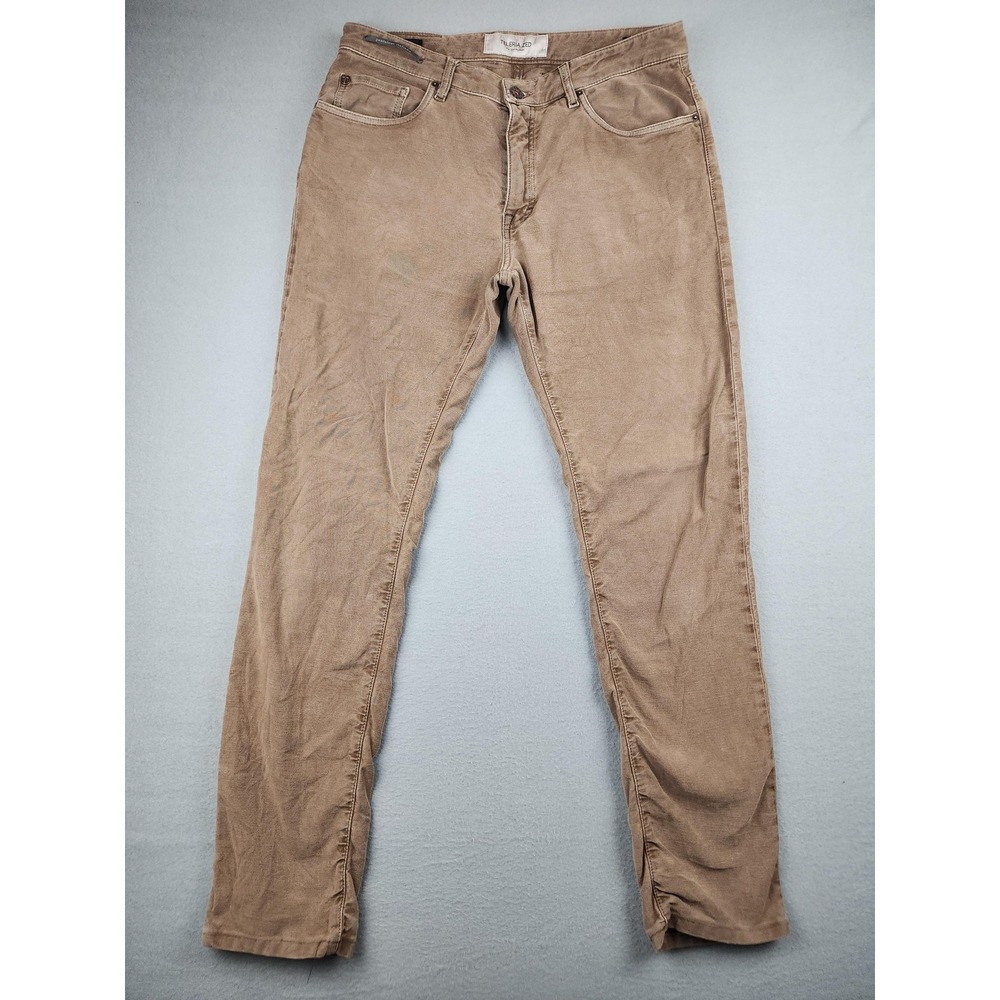 Teleria Zed Chicago 19A Jeans Men 34 (32x31 Brown Slim Taper Stretch Denim Italy